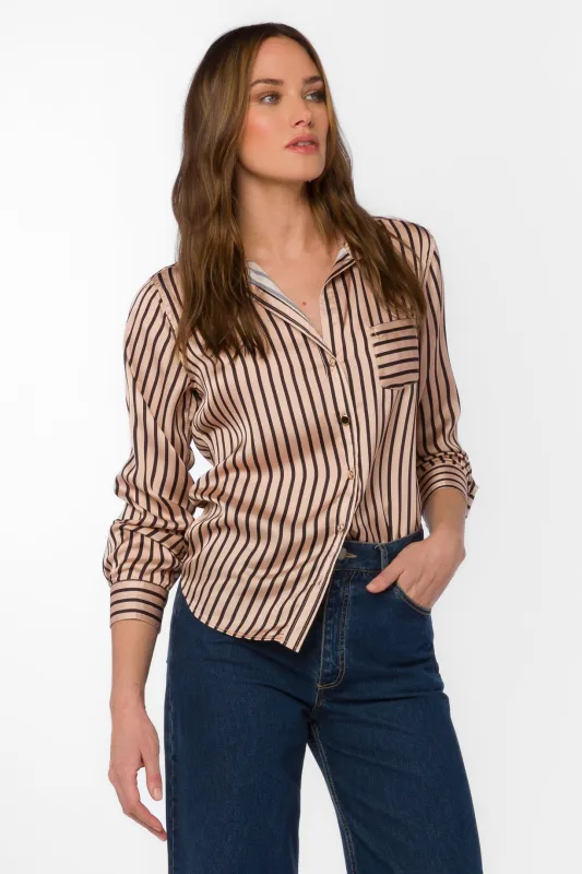 Jasmine Goldie Stripe Shirt sold by Velvet Heart