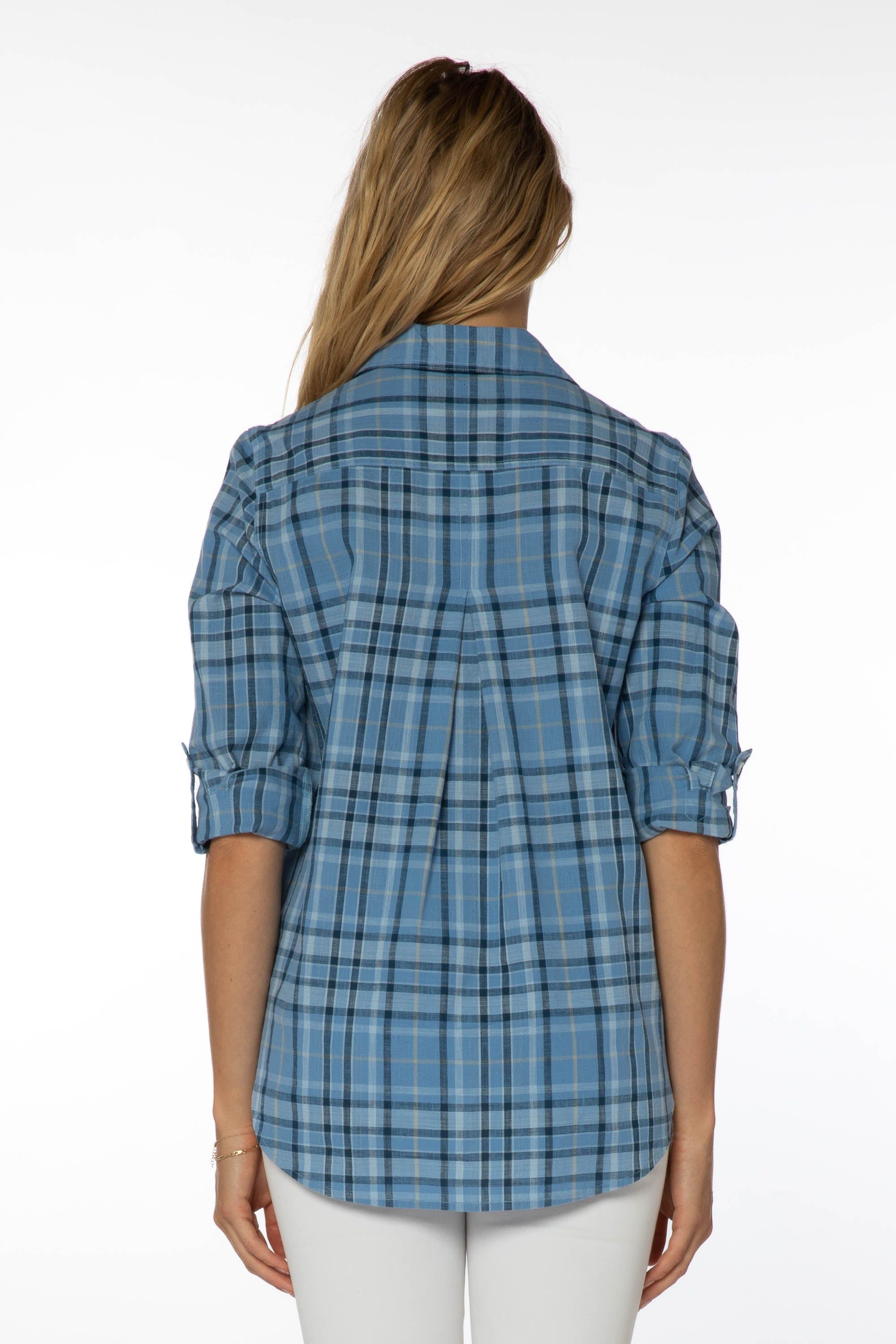 Elisa Blue Plaid Shirt sold by Velvet Heart product image thumbnail 3