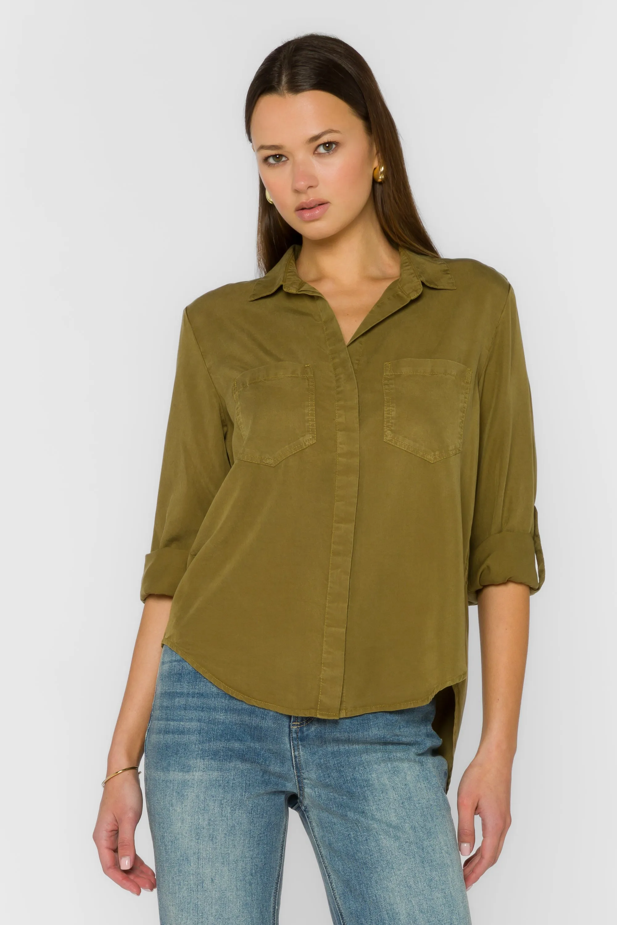 Riley Olive Shrub Shirt sold by Velvet Heart product image thumbnail 3