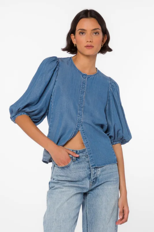 Abina Vintage Havana Blouse made by Velvet Heart
