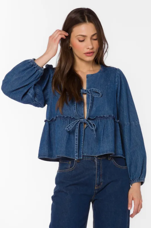 Abbie Blue Top made by Velvet Heart