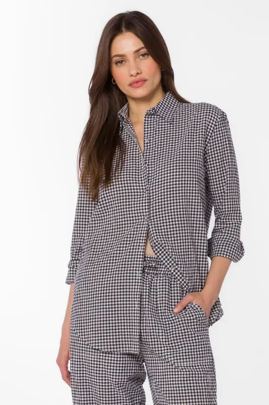 Adelynn Black Gingham Shirt sold by Velvet Heart