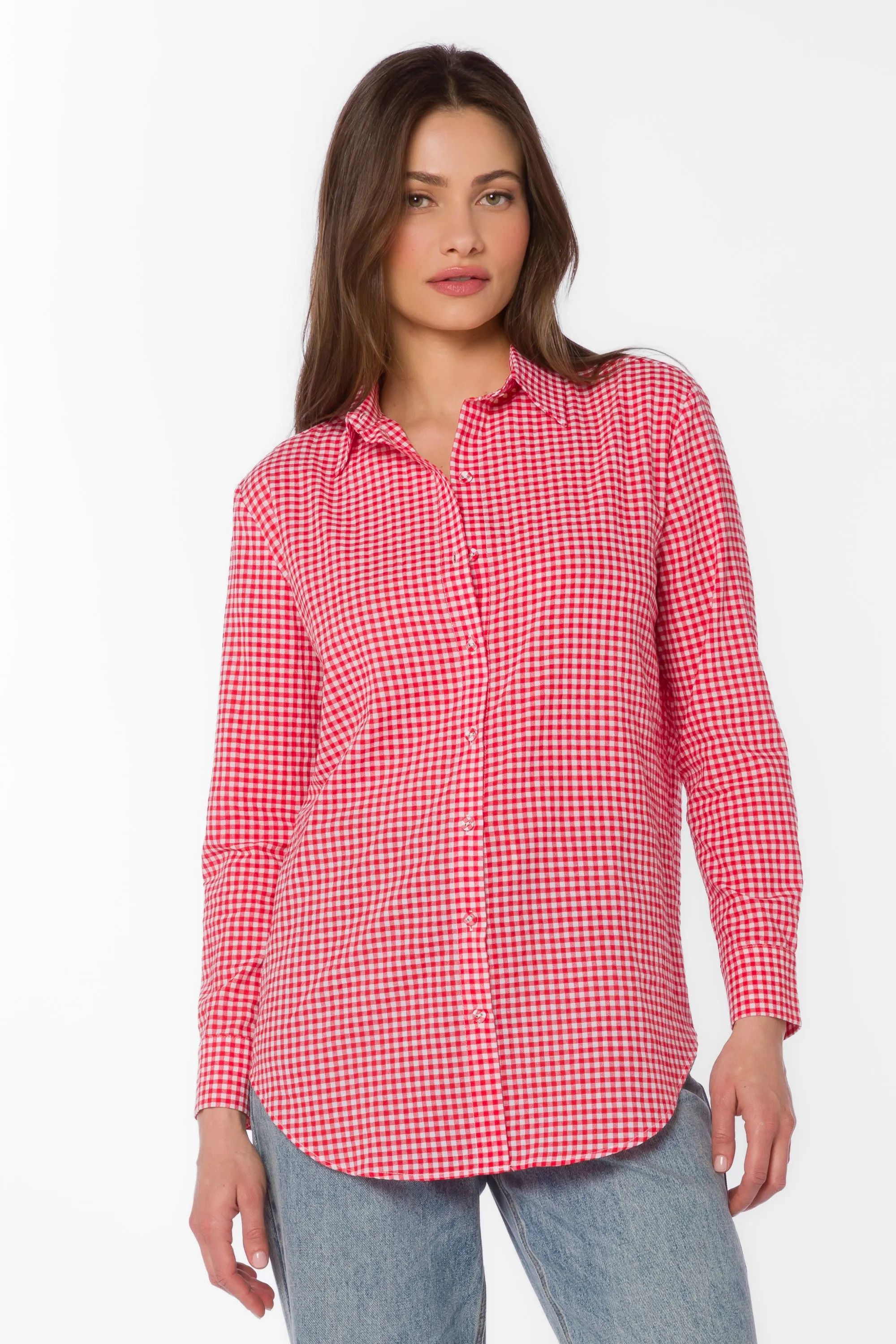 Adelynn Cherry Gingham Shirt sold by Velvet Heart product image thumbnail 3
