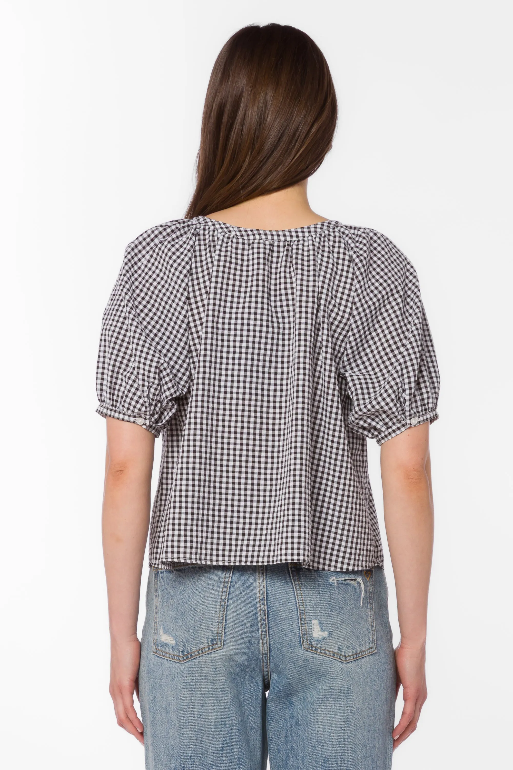 Ottilie Black Gingham Top sold by Velvet Heart product image thumbnail 4
