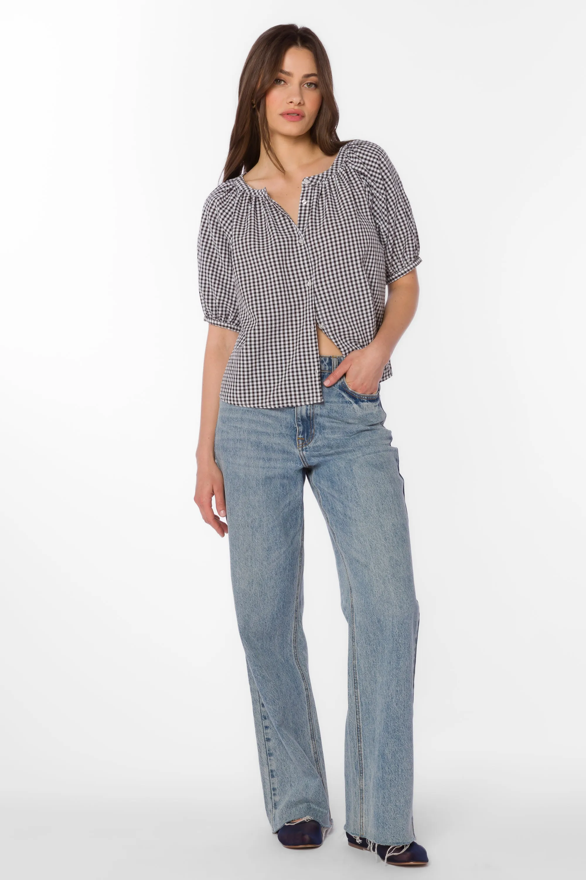 Ottilie Black Gingham Top sold by Velvet Heart product image thumbnail 2