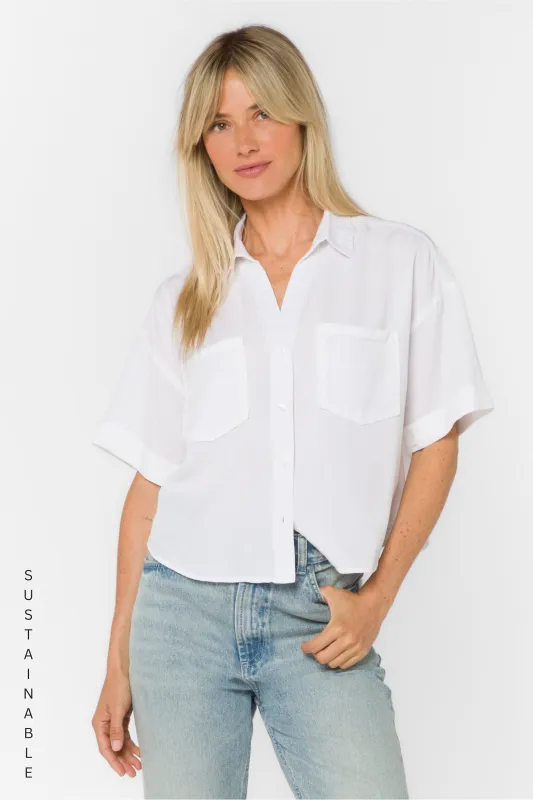 Brandon Optic White Shirt made by Velvet Heart