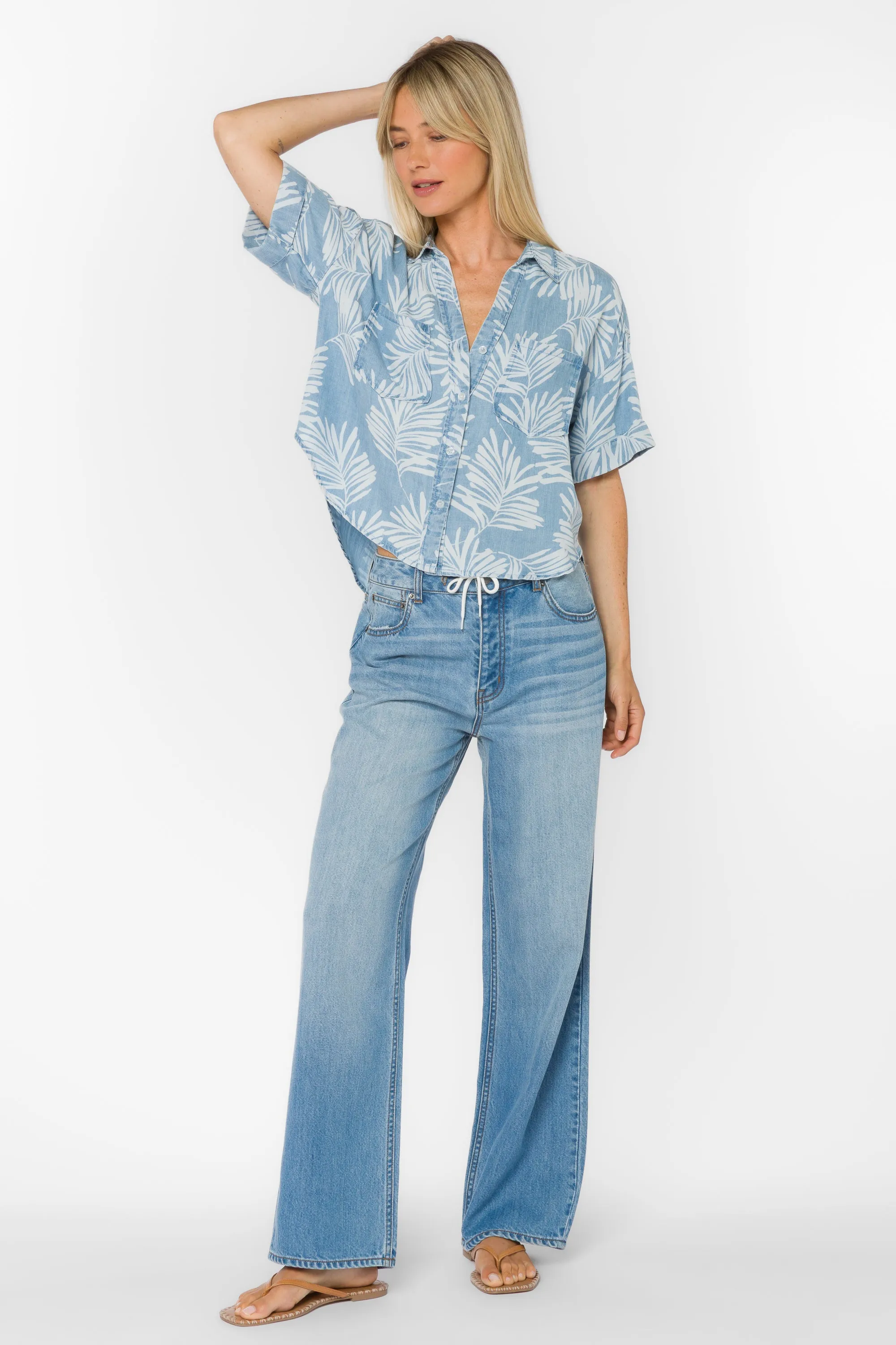 Brandon Palm Leaf Shirt sold by Velvet Heart product image thumbnail 3