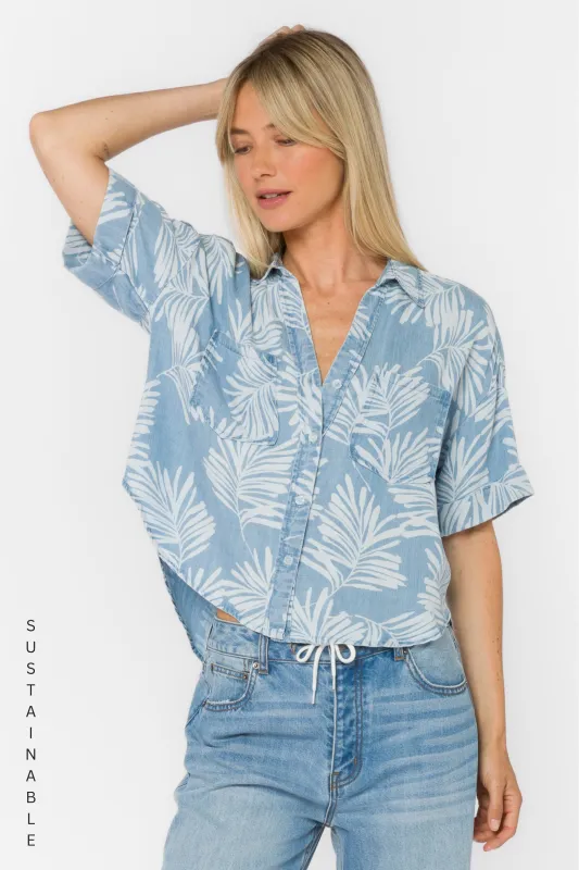 Brandon Palm Leaf Shirt made by Velvet Heart