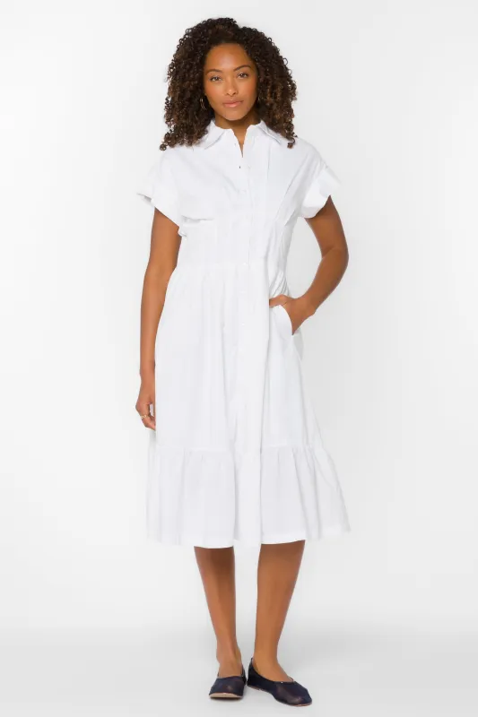 Emily Optic White Dress made by Velvet Heart