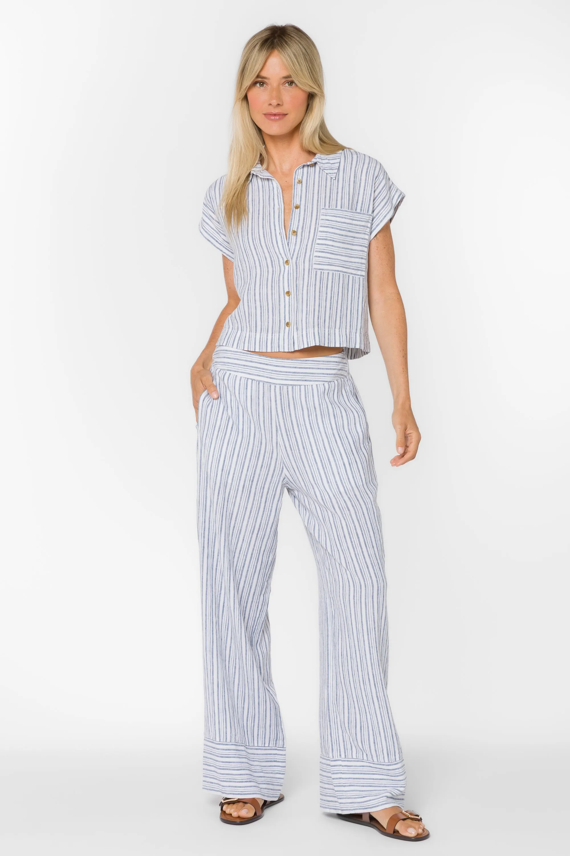 Lucky Blue Stripe Shirt sold by Velvet Heart product image thumbnail 2