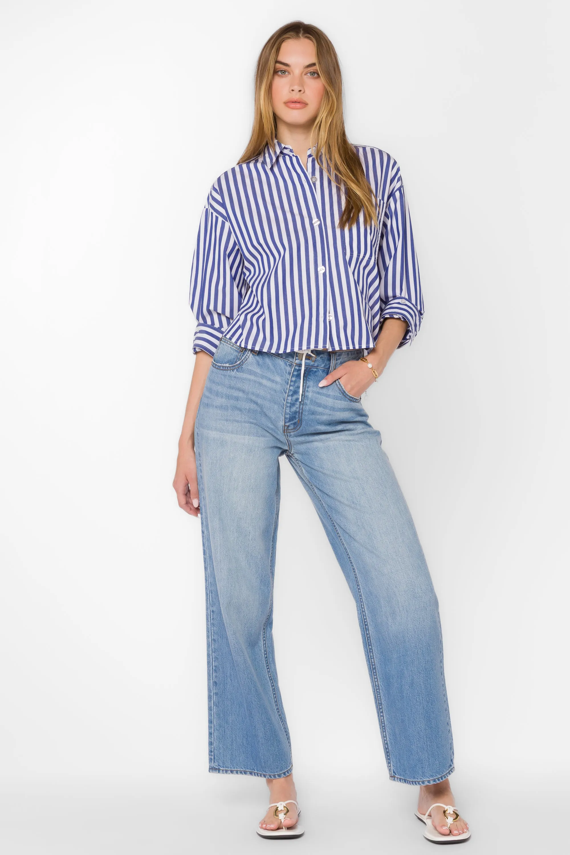 Stormi Blue Stripe Shirt sold by Velvet Heart product image thumbnail 2