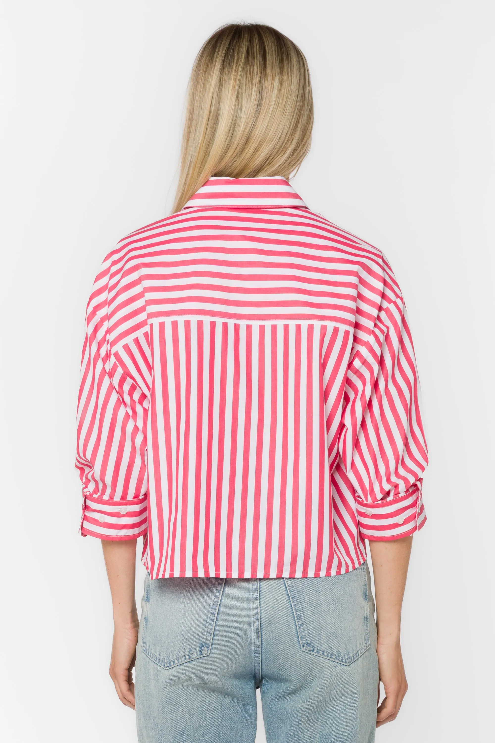 Stormi Raspberry Stripe Shirt sold by Velvet Heart product image thumbnail 4
