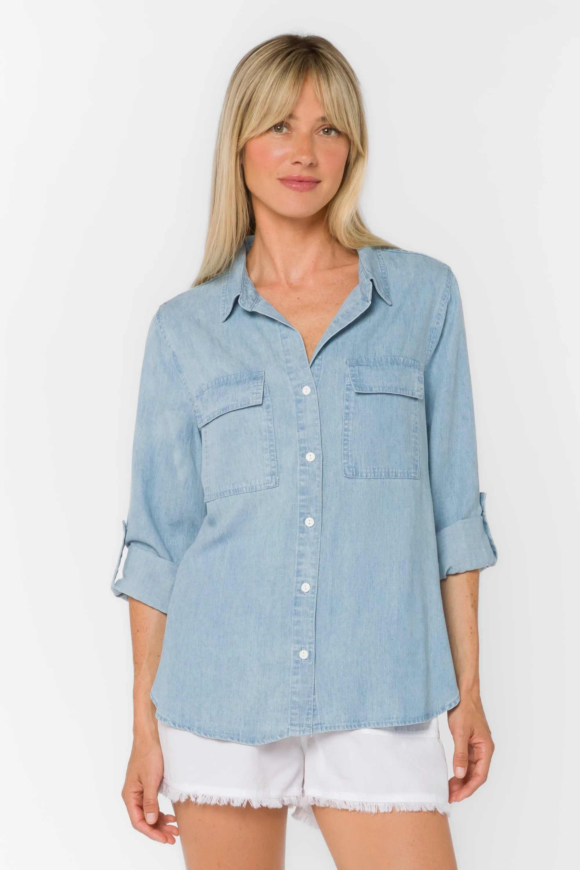 Talma Washed Blue Shirt sold by Velvet Heart product image thumbnail 3