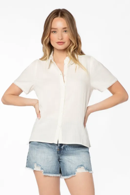 Nadette Optic White Shirt made by Velvet Heart