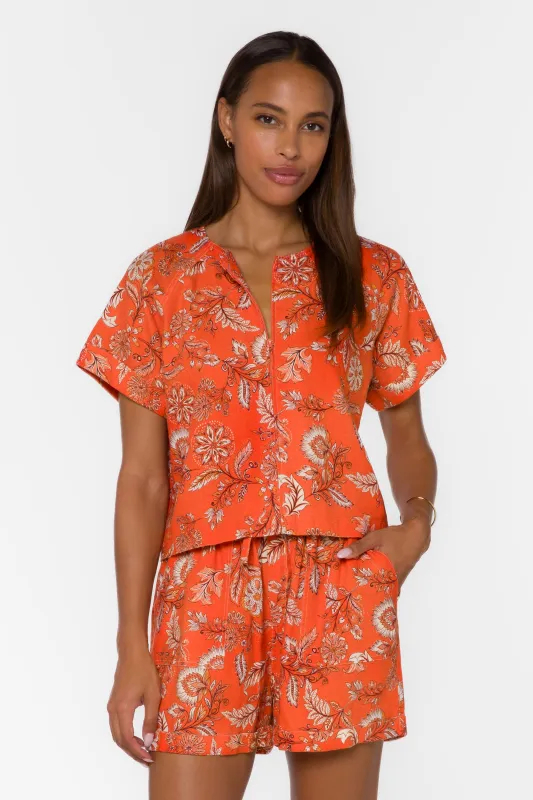 Gabrie Orange Blossom Top made by Velvet Heart