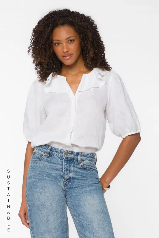 Milan Optic White Top made by Velvet Heart