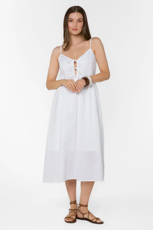 Sonata Optic White Dress made by Velvet Heart