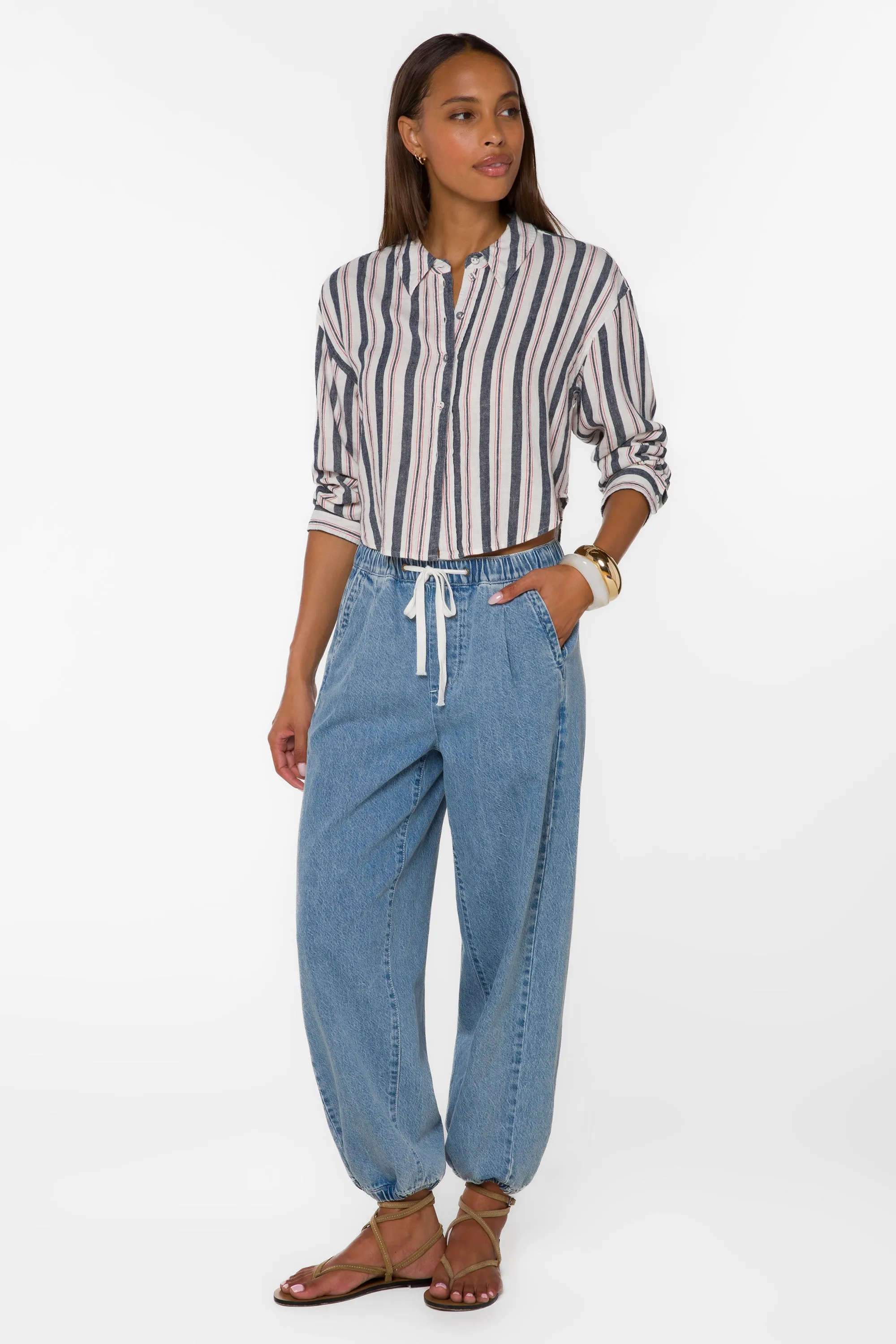Trinity Blue Stripe Shirt sold by Velvet Heart product image thumbnail 2