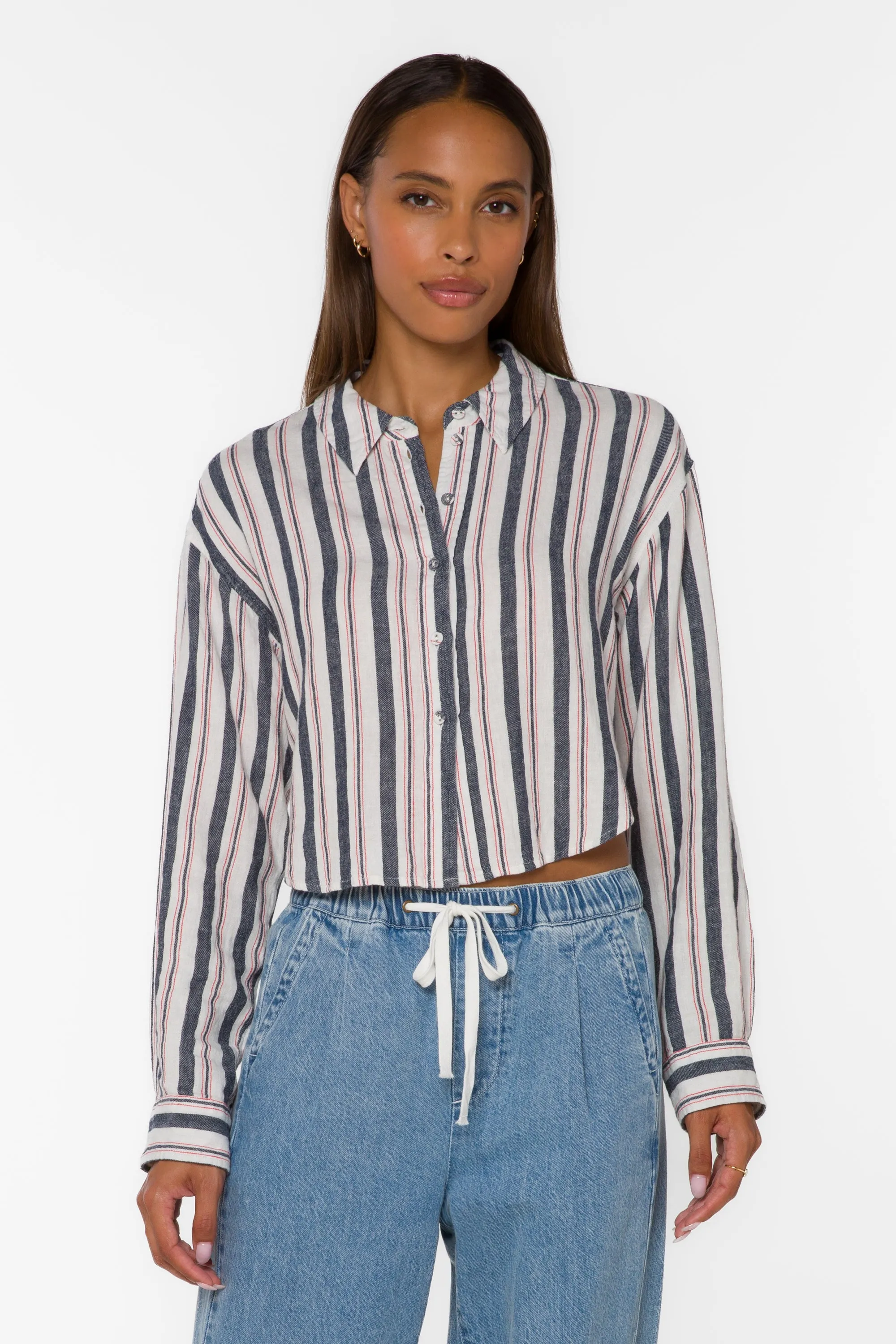 Trinity Blue Stripe Shirt sold by Velvet Heart product image thumbnail 3