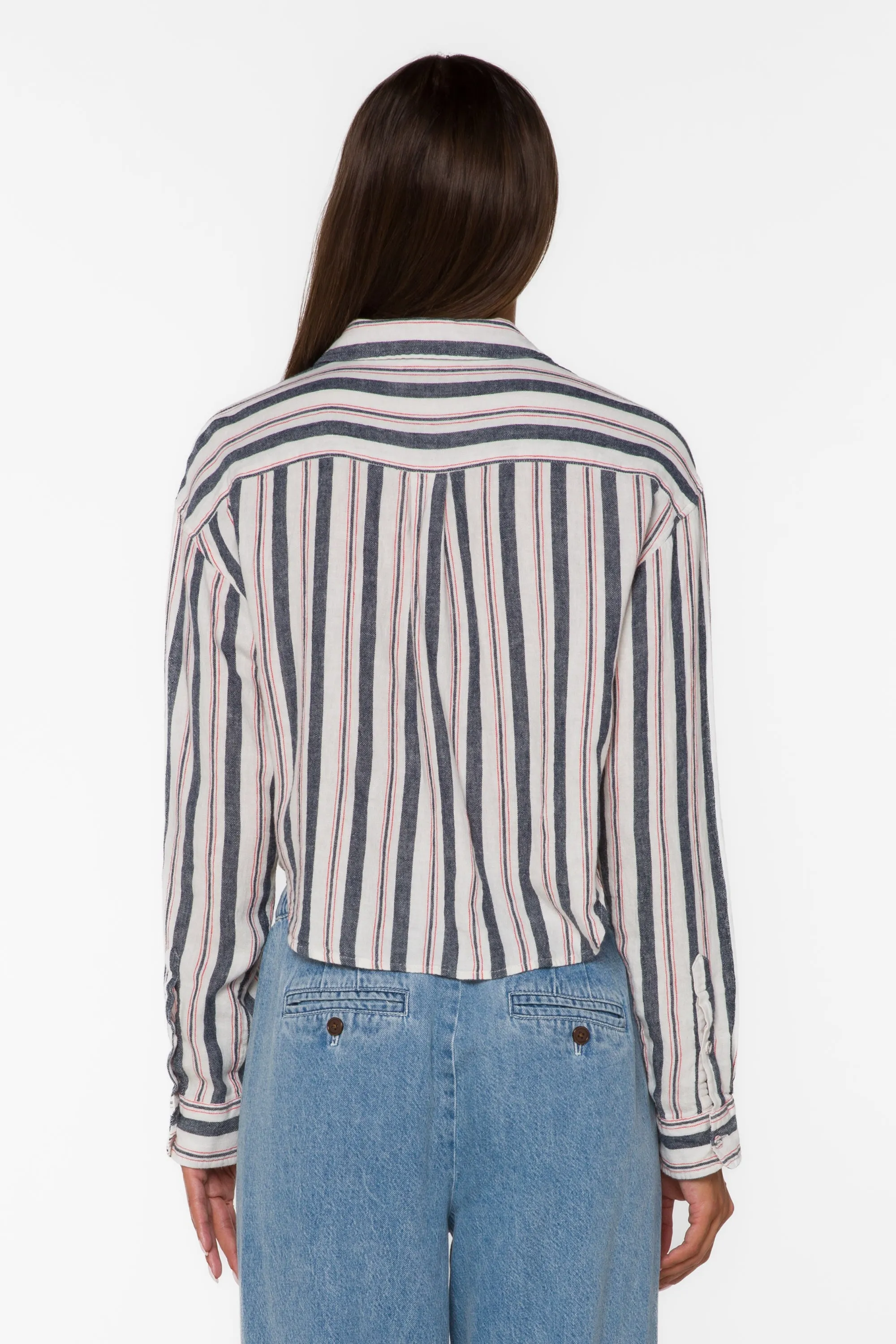 Trinity Blue Stripe Shirt sold by Velvet Heart product image thumbnail 4