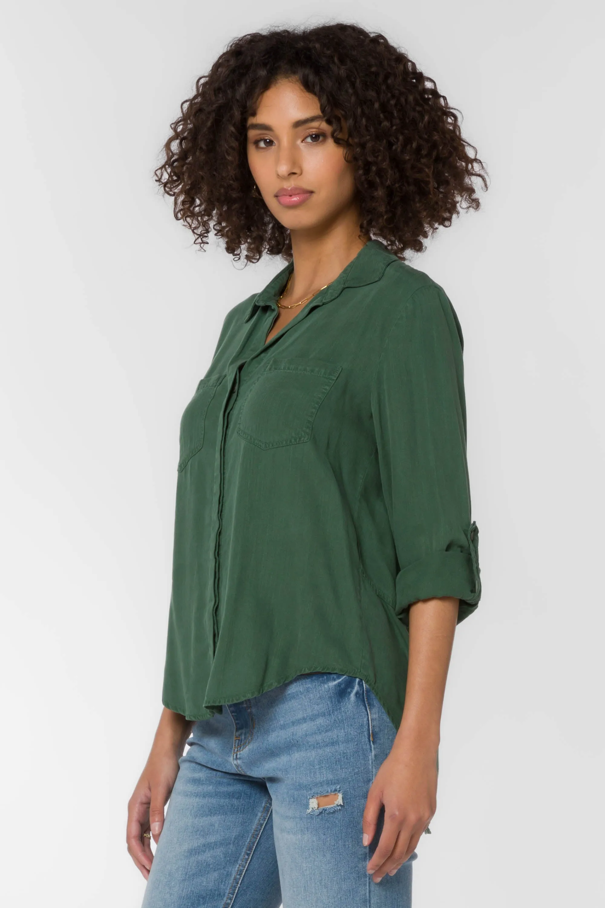 Riley Dark Green Shirt sold by Velvet Heart product image thumbnail 3
