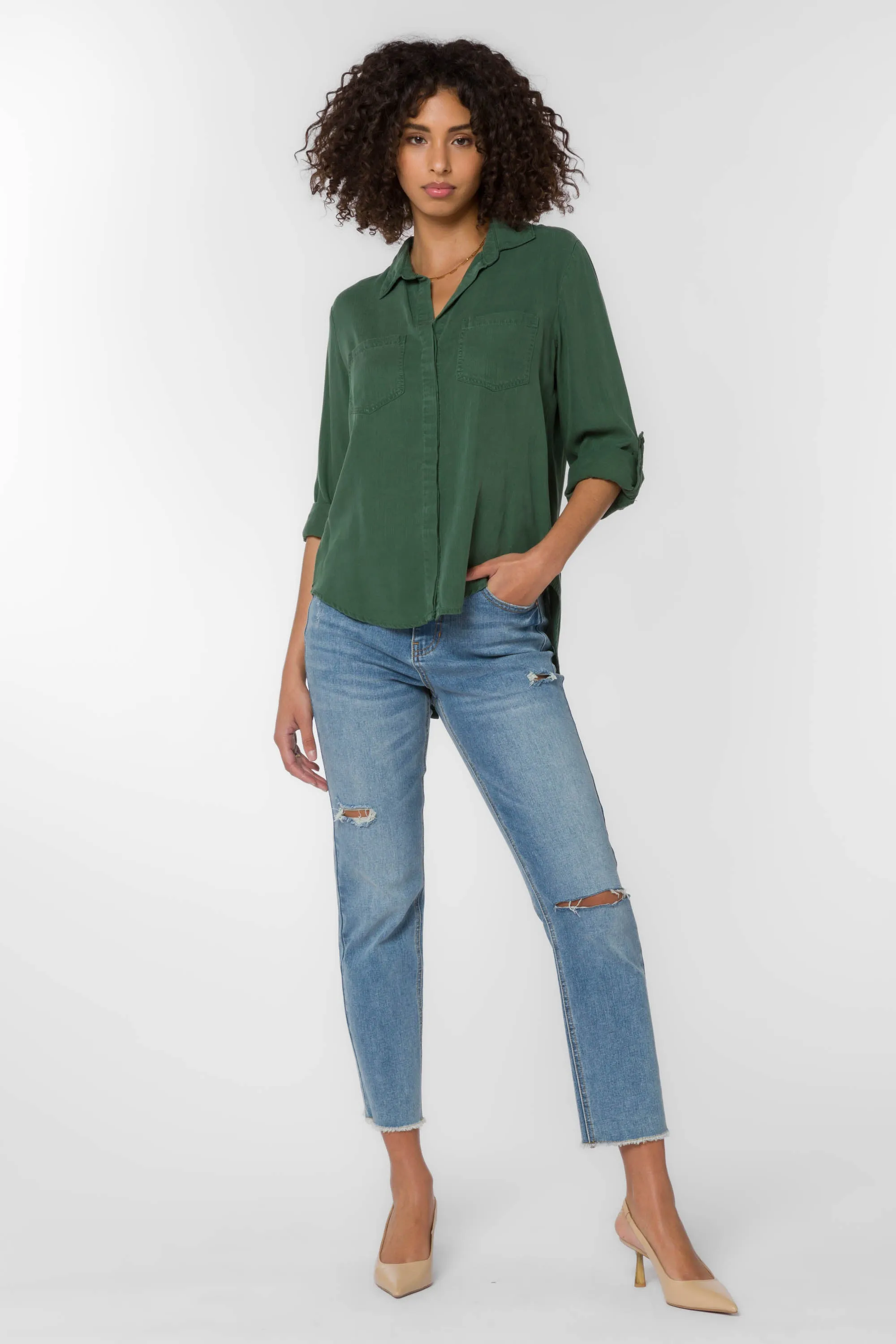 Riley Dark Green Shirt sold by Velvet Heart product image thumbnail 2