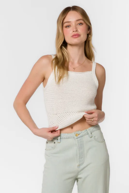Albany Optic White Tank sold by Velvet Heart