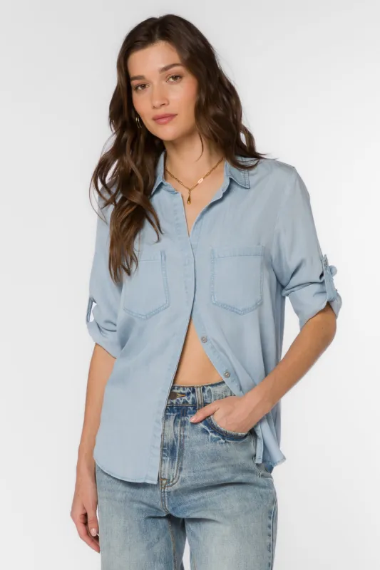 Riley Catalina Blue Shirt sold by Velvet Heart