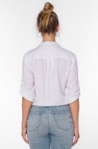 Solange Optic White Waist Tie Top sold by Velvet Heart