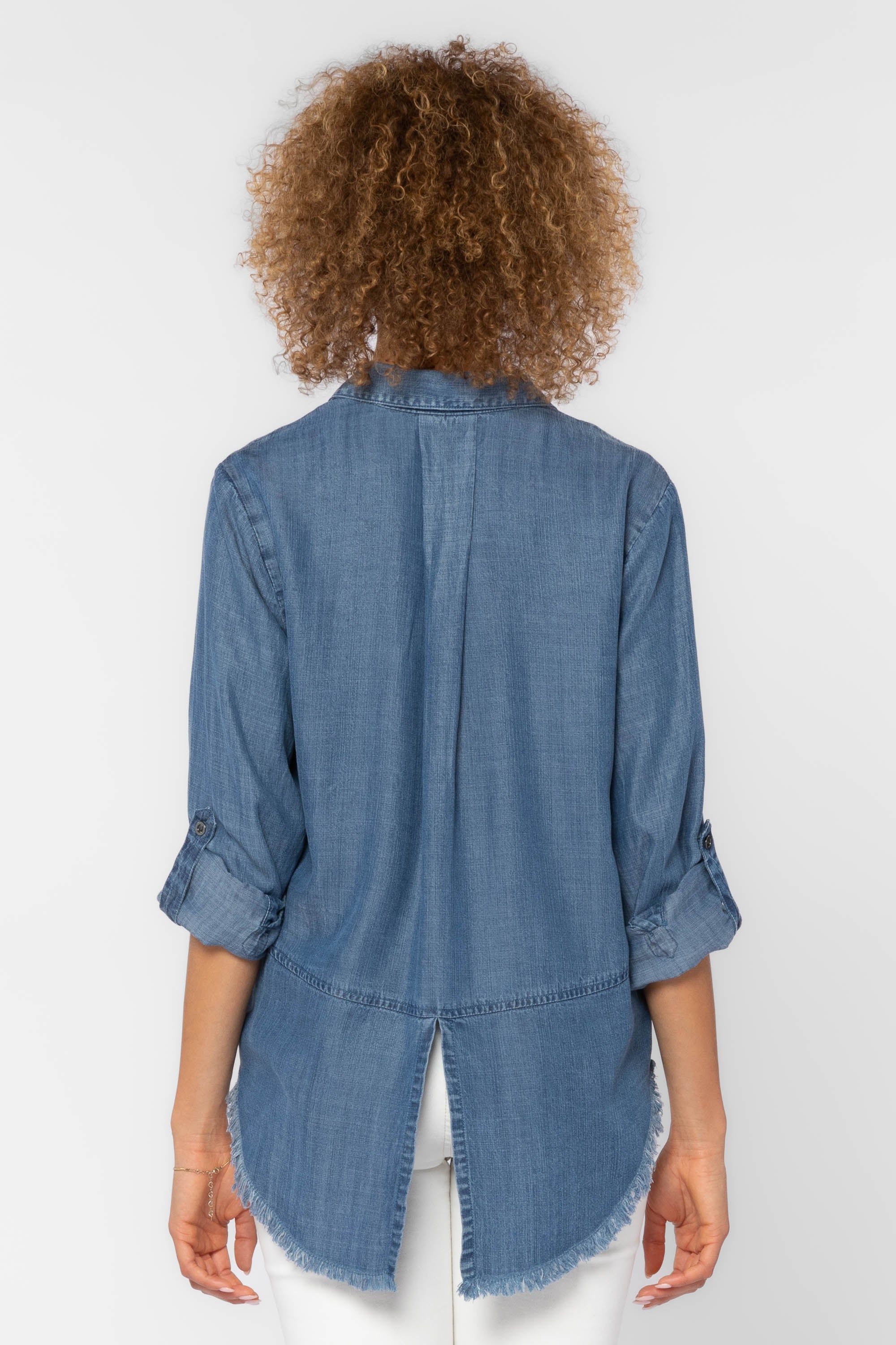 Riley Frayed Blue Denim Shirt sold by Velvet Heart product image thumbnail 4