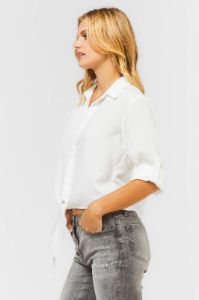 Solange White Waist Tie Top sold by Velvet Heart