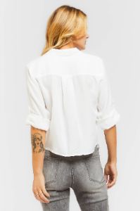 Solange White Waist Tie Top sold by Velvet Heart