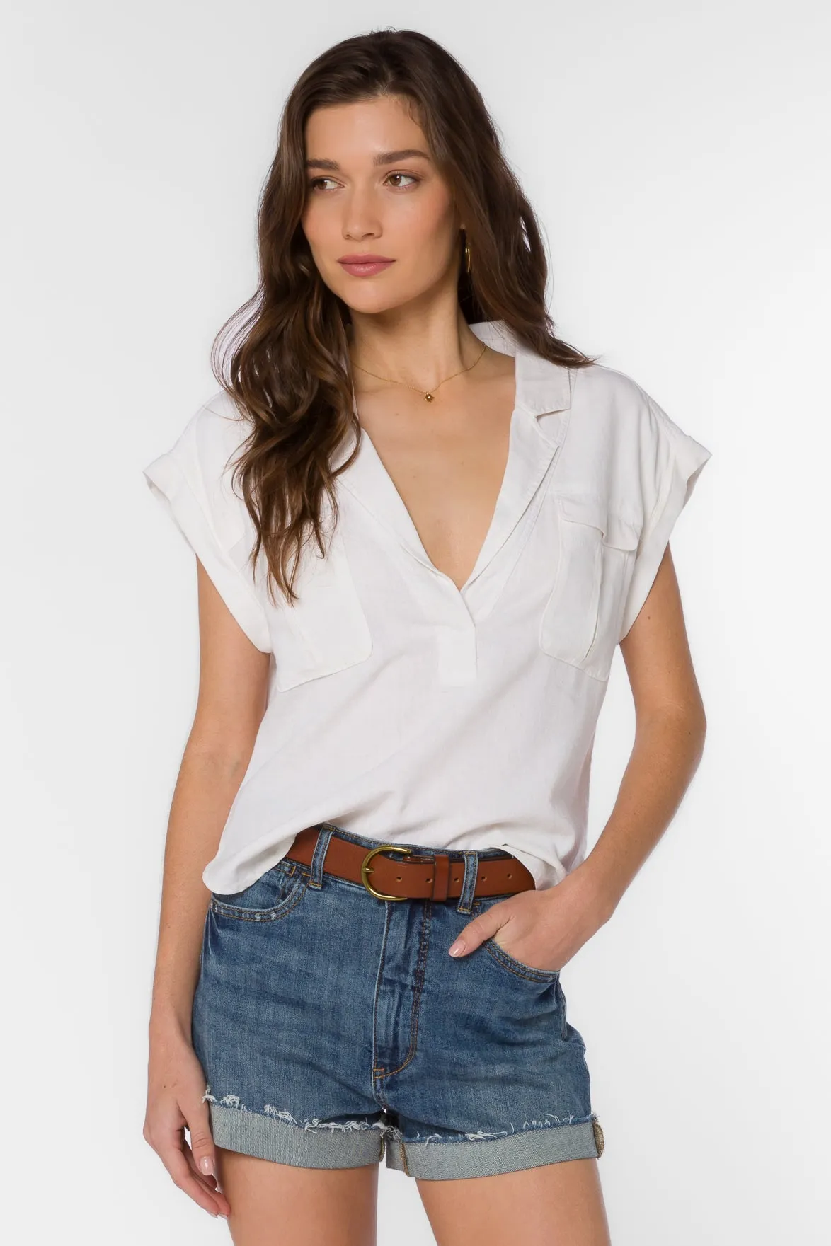 Gavin White Top sold by Velvet Heart