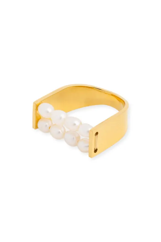 Iris Pearl Ring sold by Velvet Heart