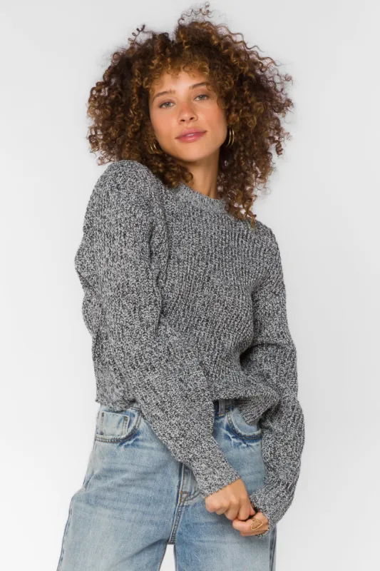Justine Marled Black Sweater sold by Velvet Heart