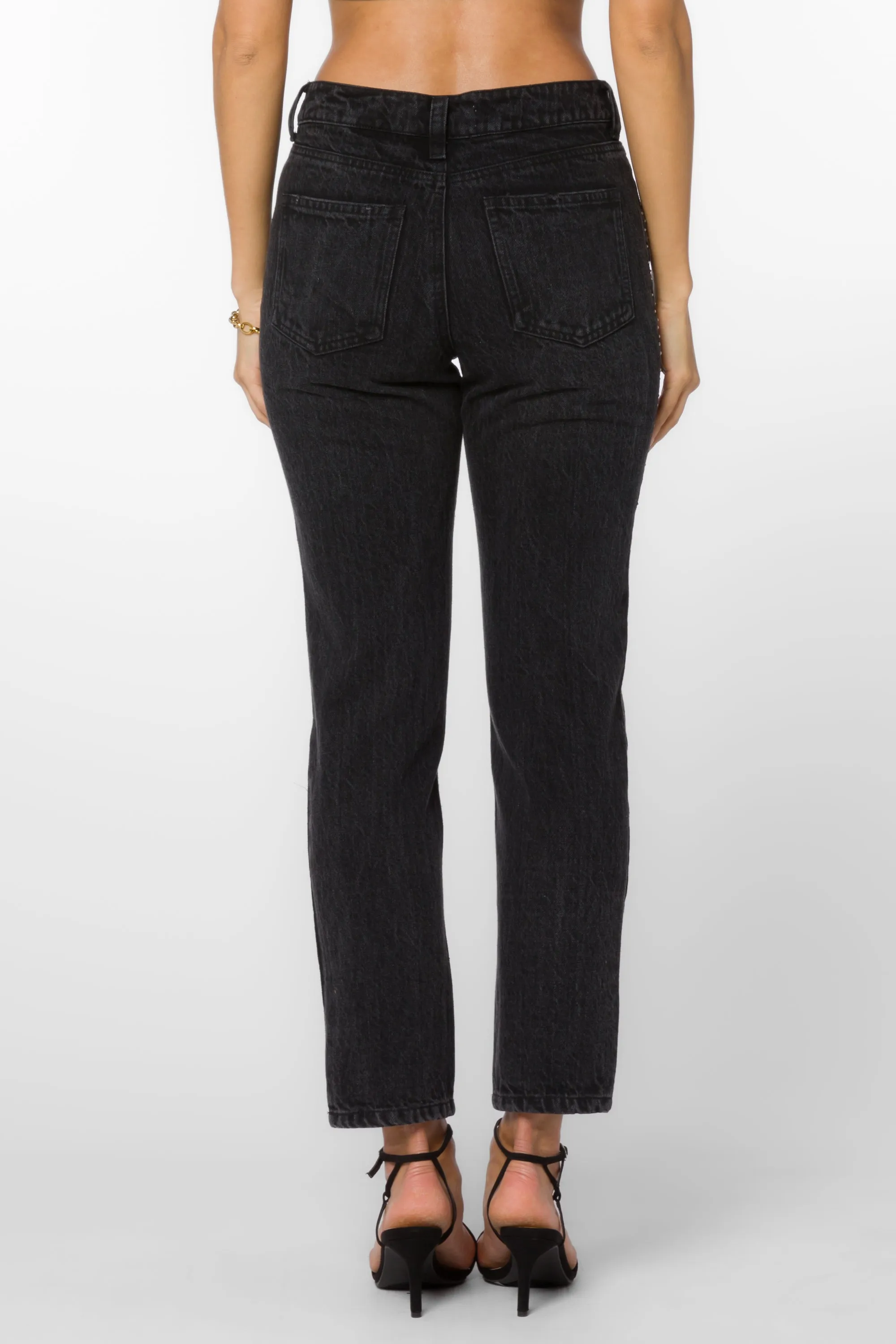 Rocker Black Denim Jeans sold by Velvet Heart product image thumbnail 4