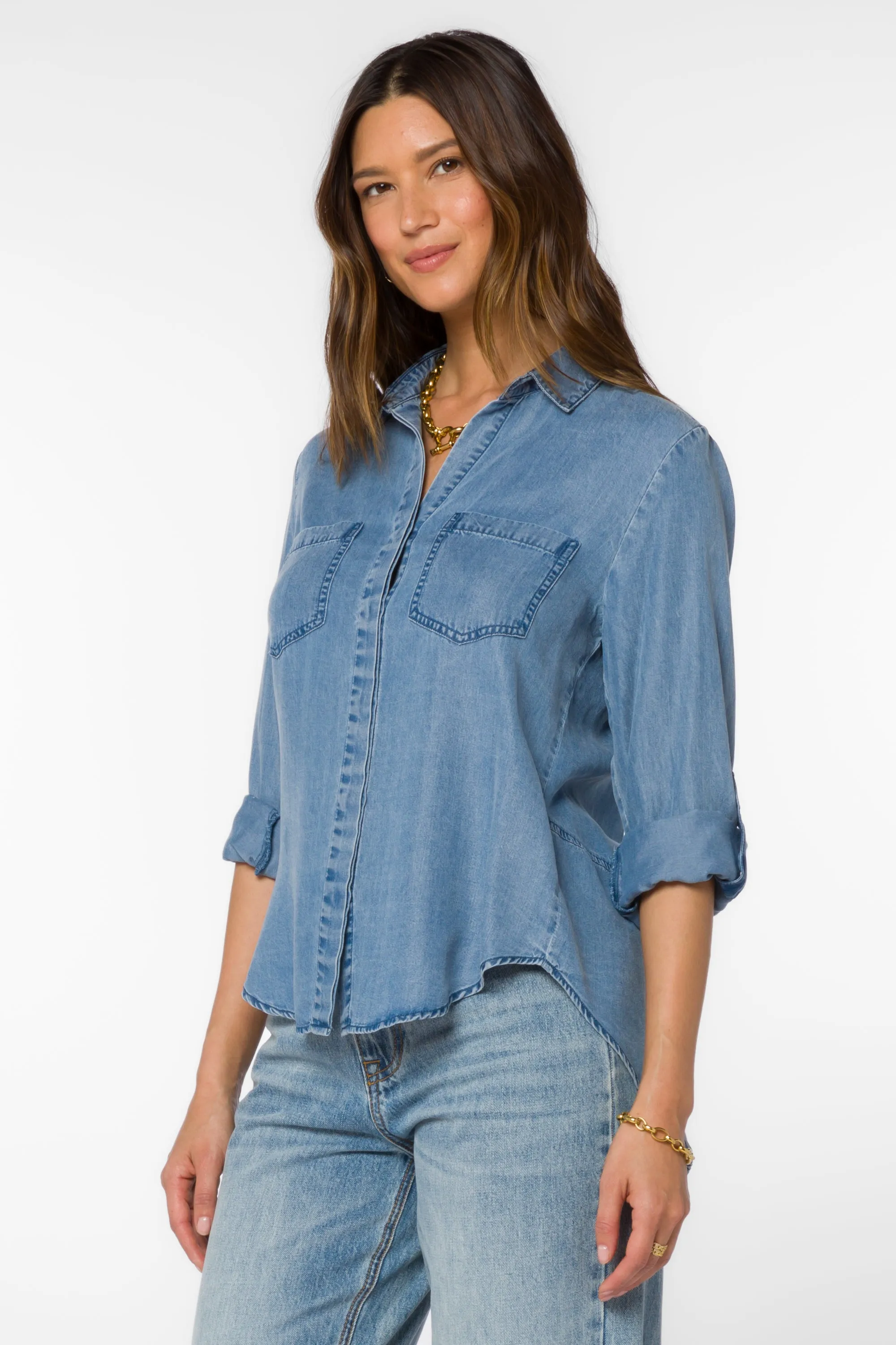 Riley Sky Blue Shirt sold by Velvet Heart product image thumbnail 4