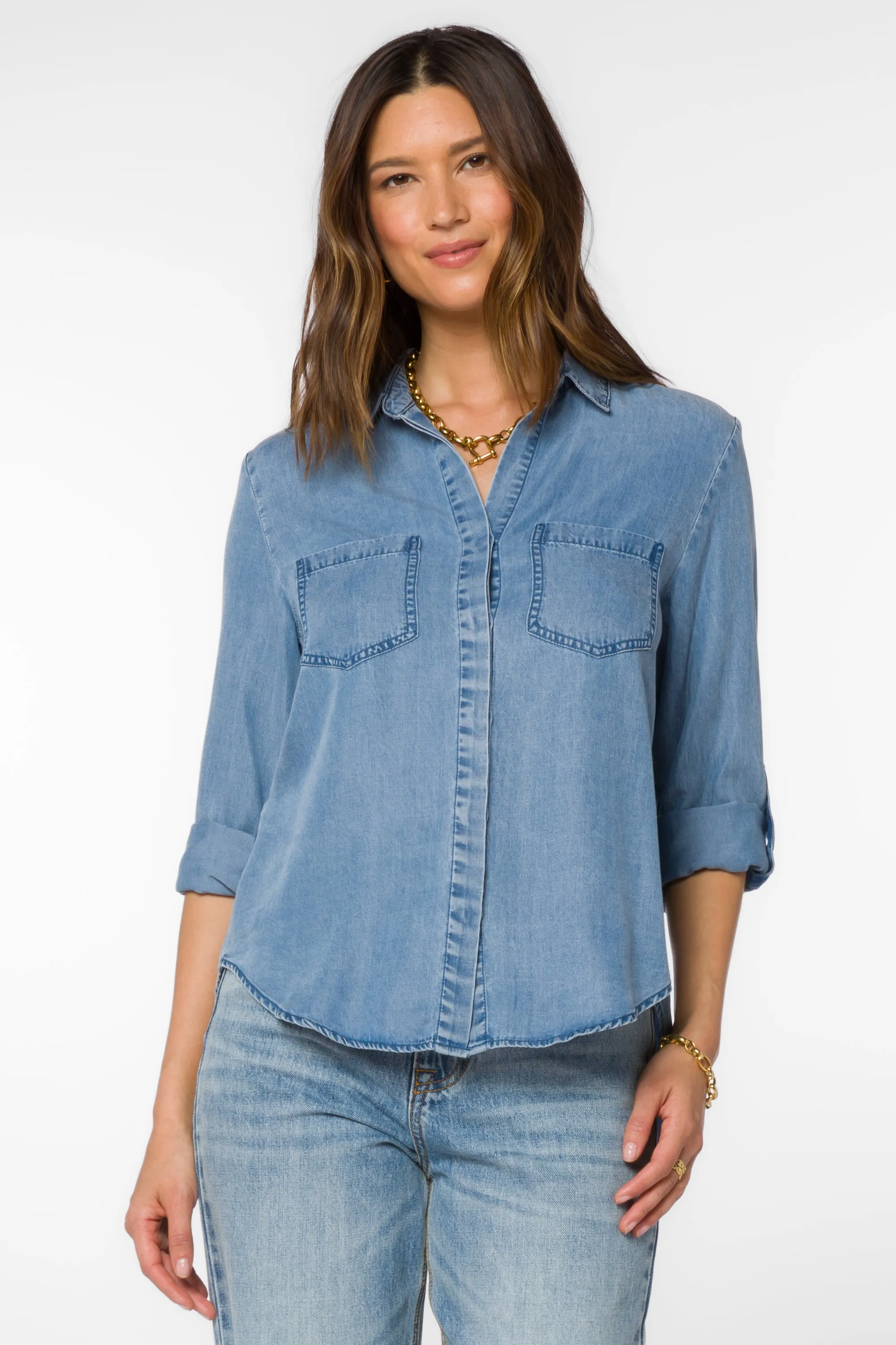 Riley Sky Blue Shirt sold by Velvet Heart product image thumbnail 3