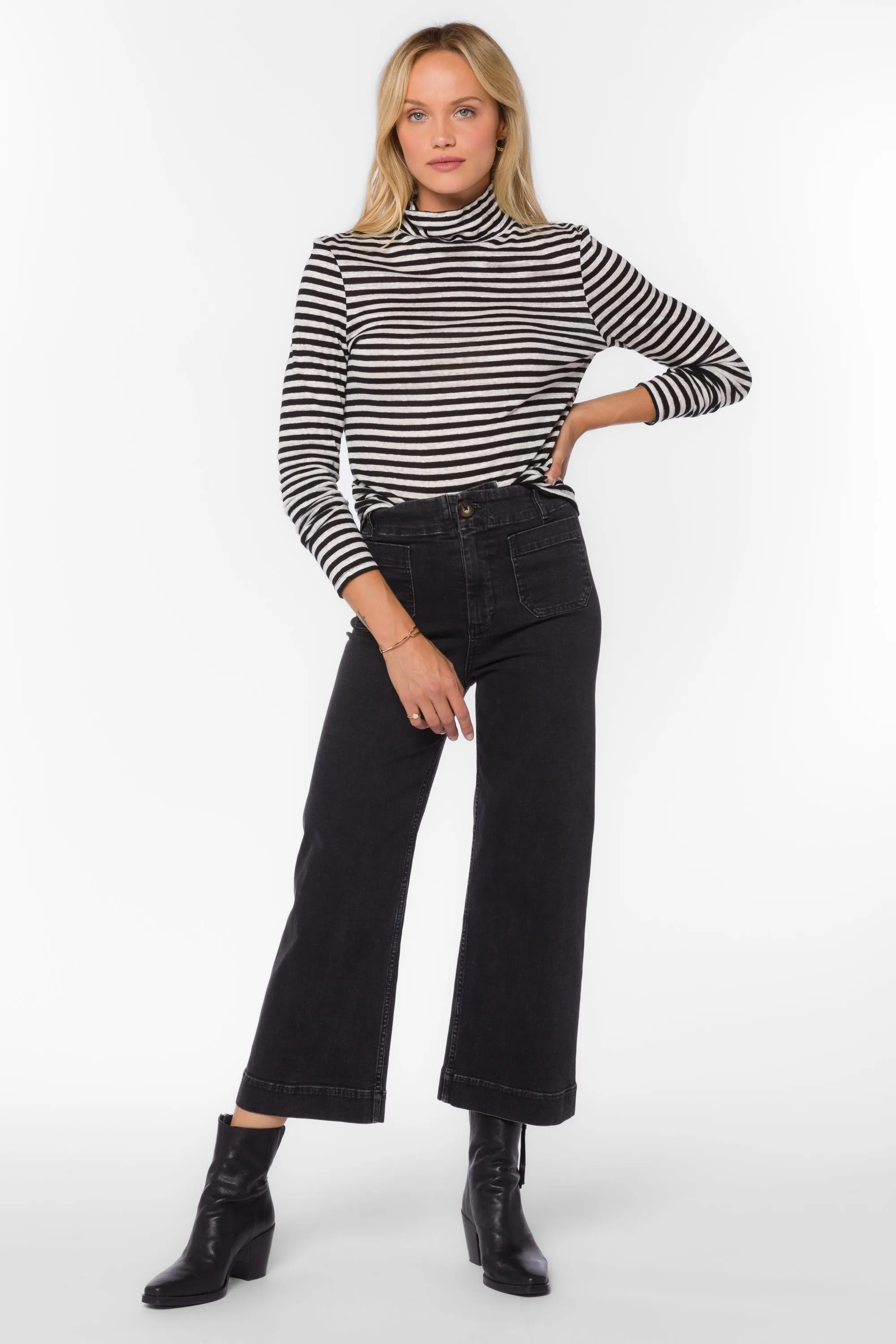 Devone Black White Stripe Top sold by Velvet Heart product image thumbnail 3