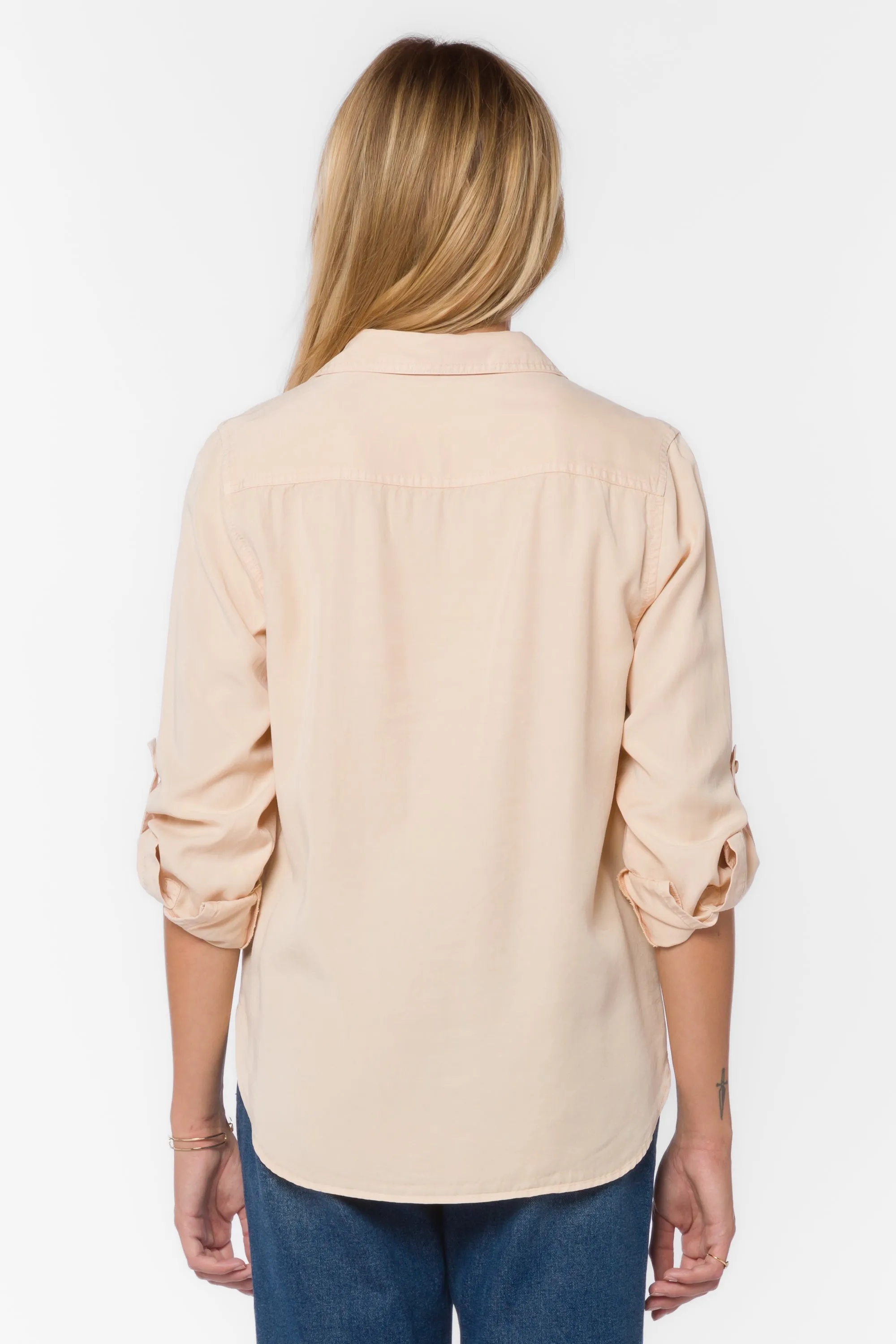 Talma Flax Beige Shirt sold by Velvet Heart product image thumbnail 4