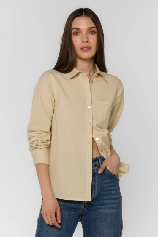 Bennett Beige Shirt sold by Velvet Heart