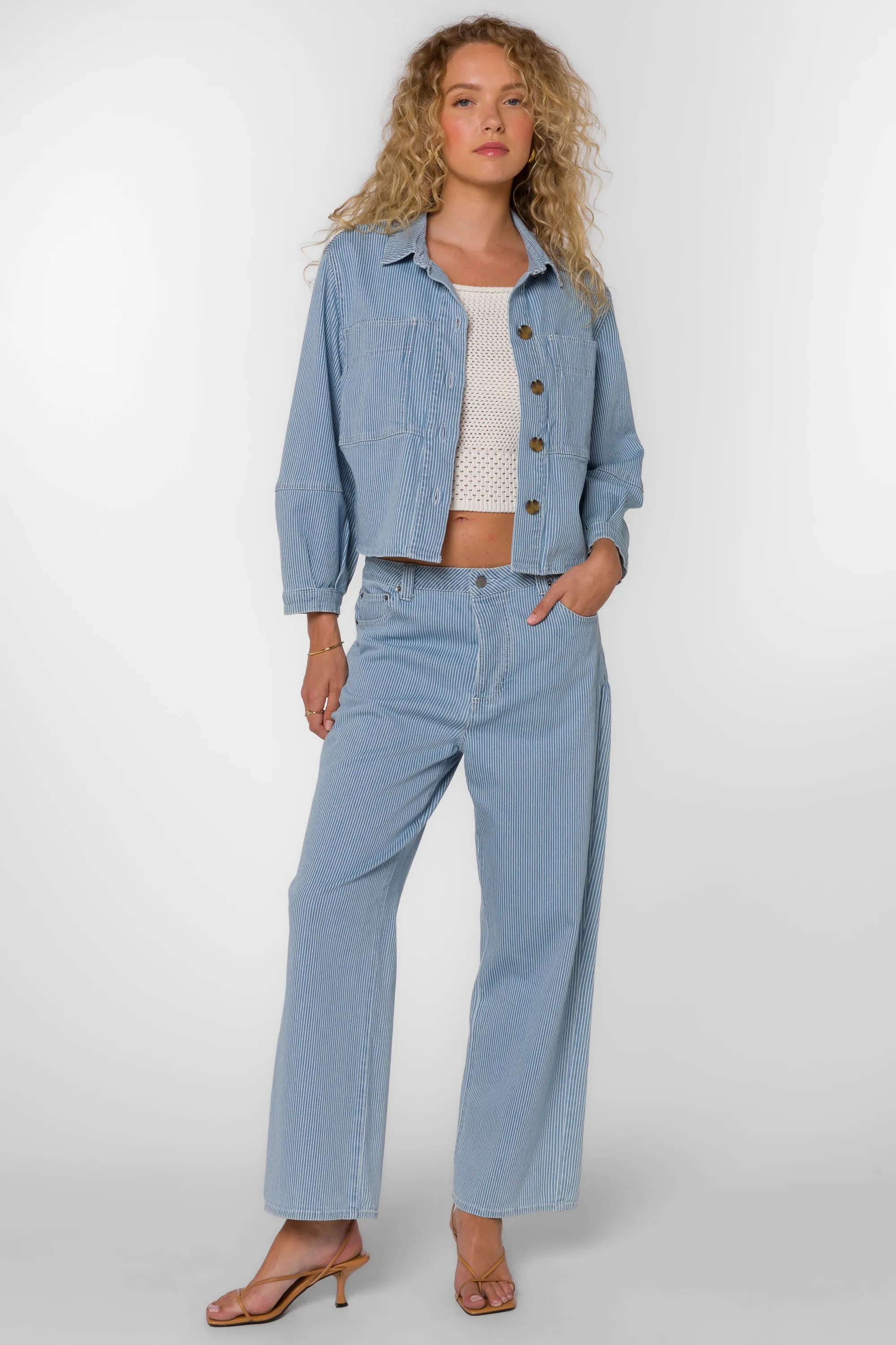 Dawson Blue Rivera Stripe Jeans sold by Velvet Heart