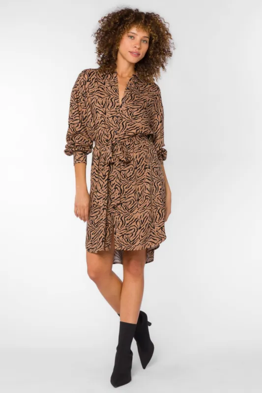 Kora Zebra Dress sold by Velvet Heart