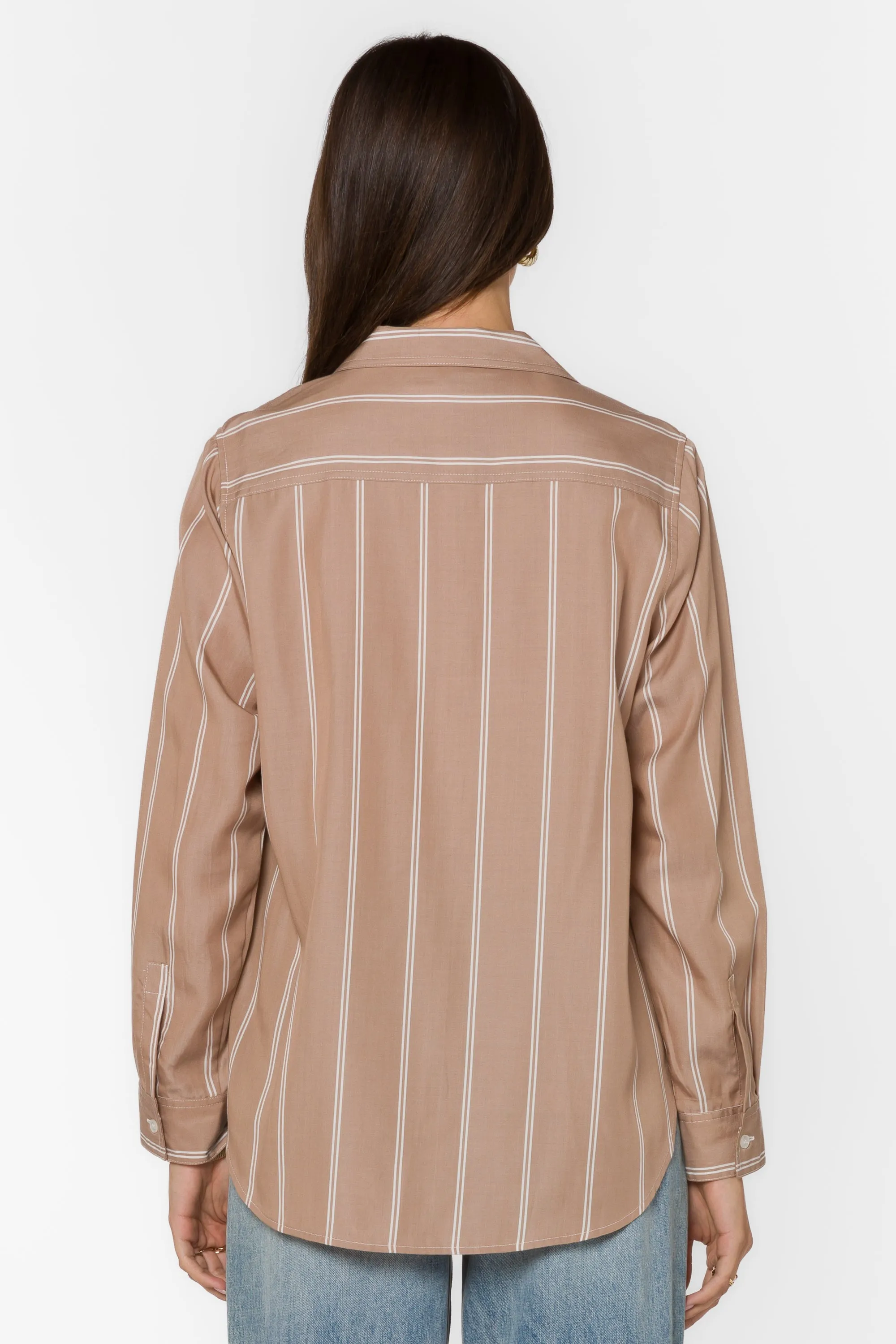 Talma Praline Stripe Shirt sold by Velvet Heart product image thumbnail 4