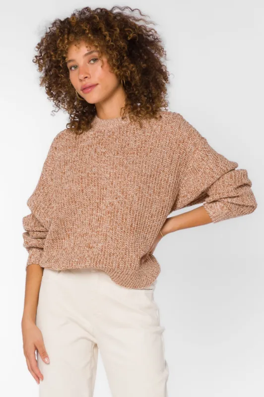 Justine Marled Brown Sweater sold by Velvet Heart