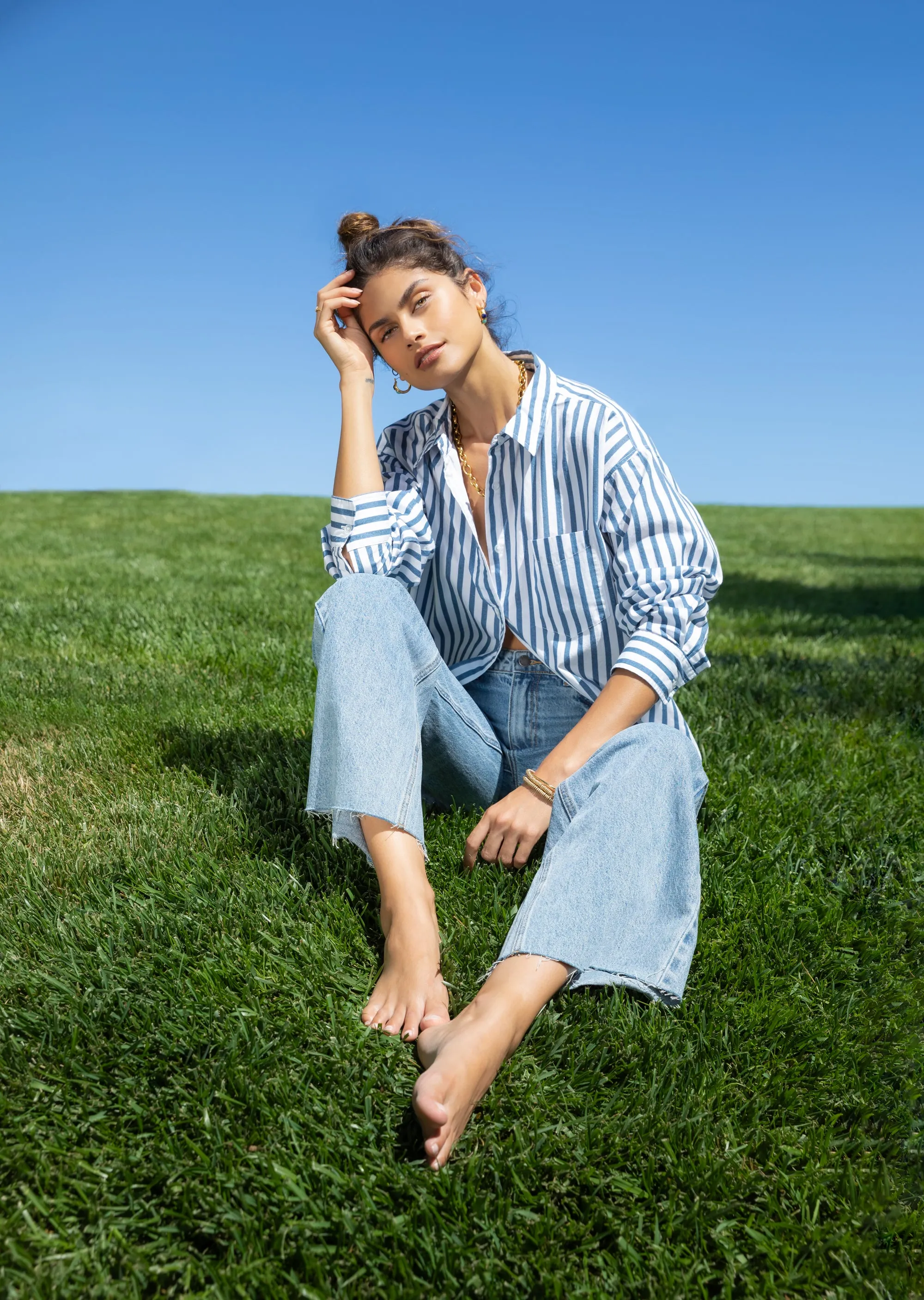 Ricky Navy Stripe Shirt sold by Velvet Heart product image thumbnail 2