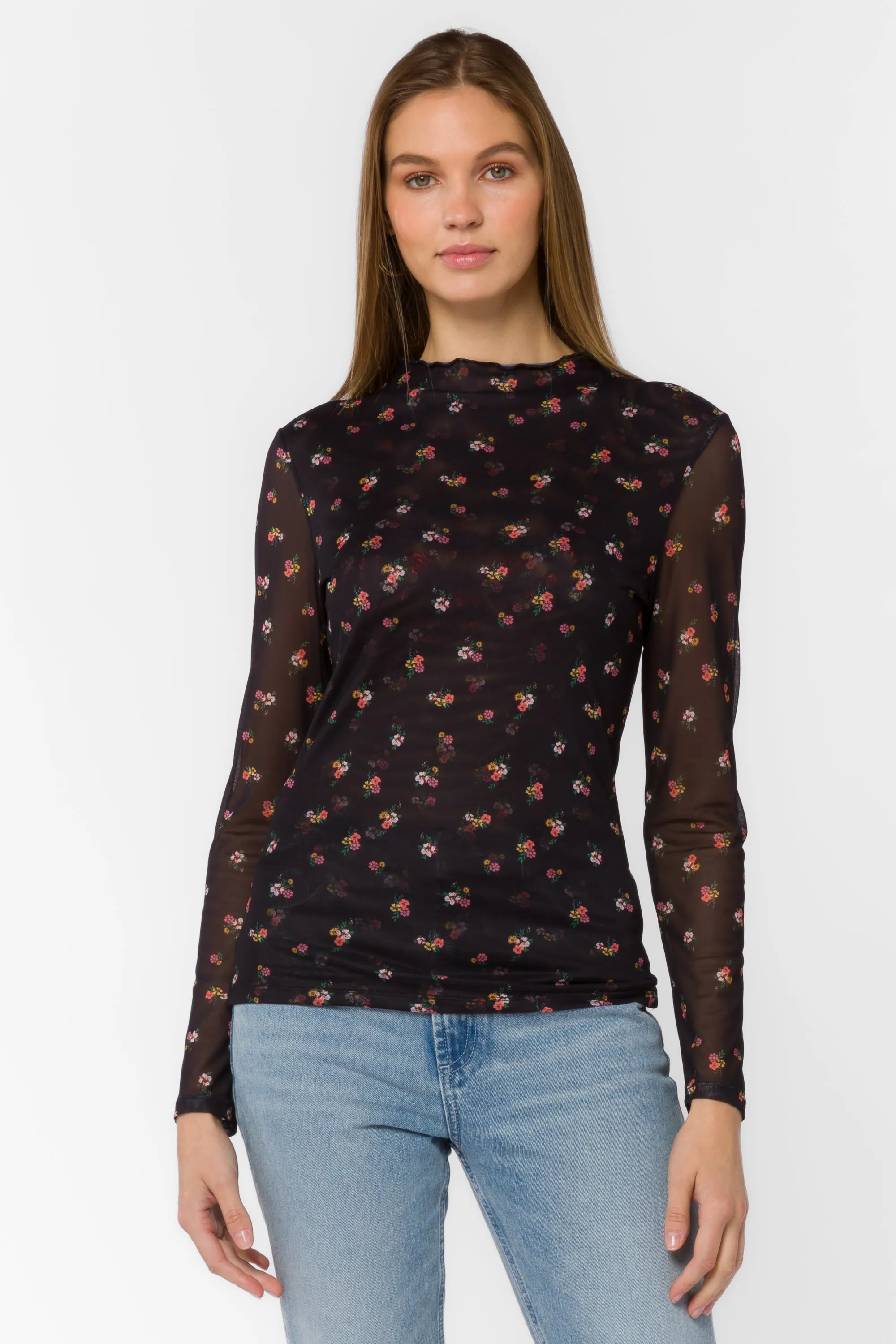 Devone Black Ditsy Floral Top sold by Velvet Heart product image thumbnail 3