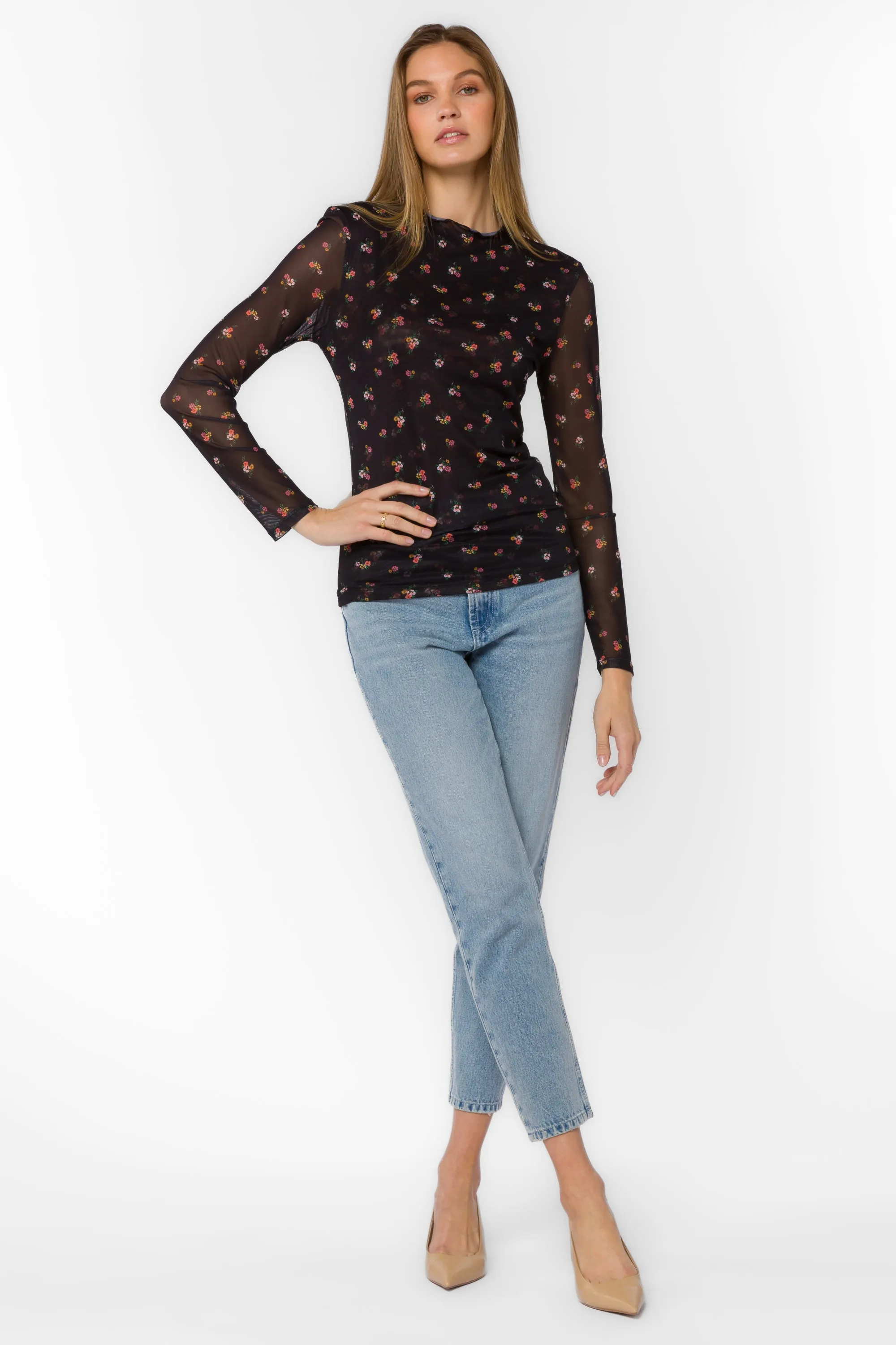 Devone Black Ditsy Floral Top sold by Velvet Heart product image thumbnail 2