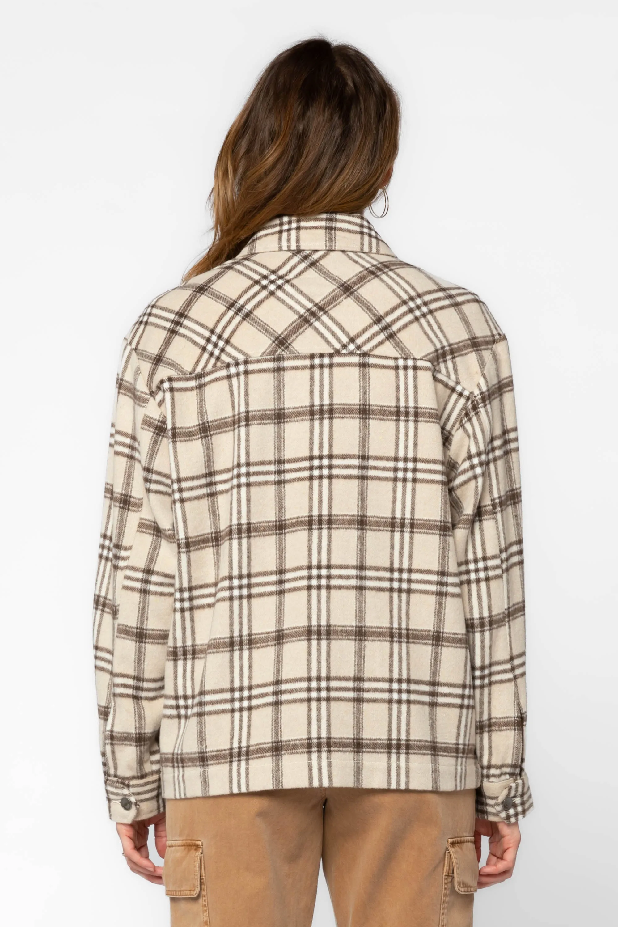 Nola Camel Plaid Shacket sold by Velvet Heart product image thumbnail 4
