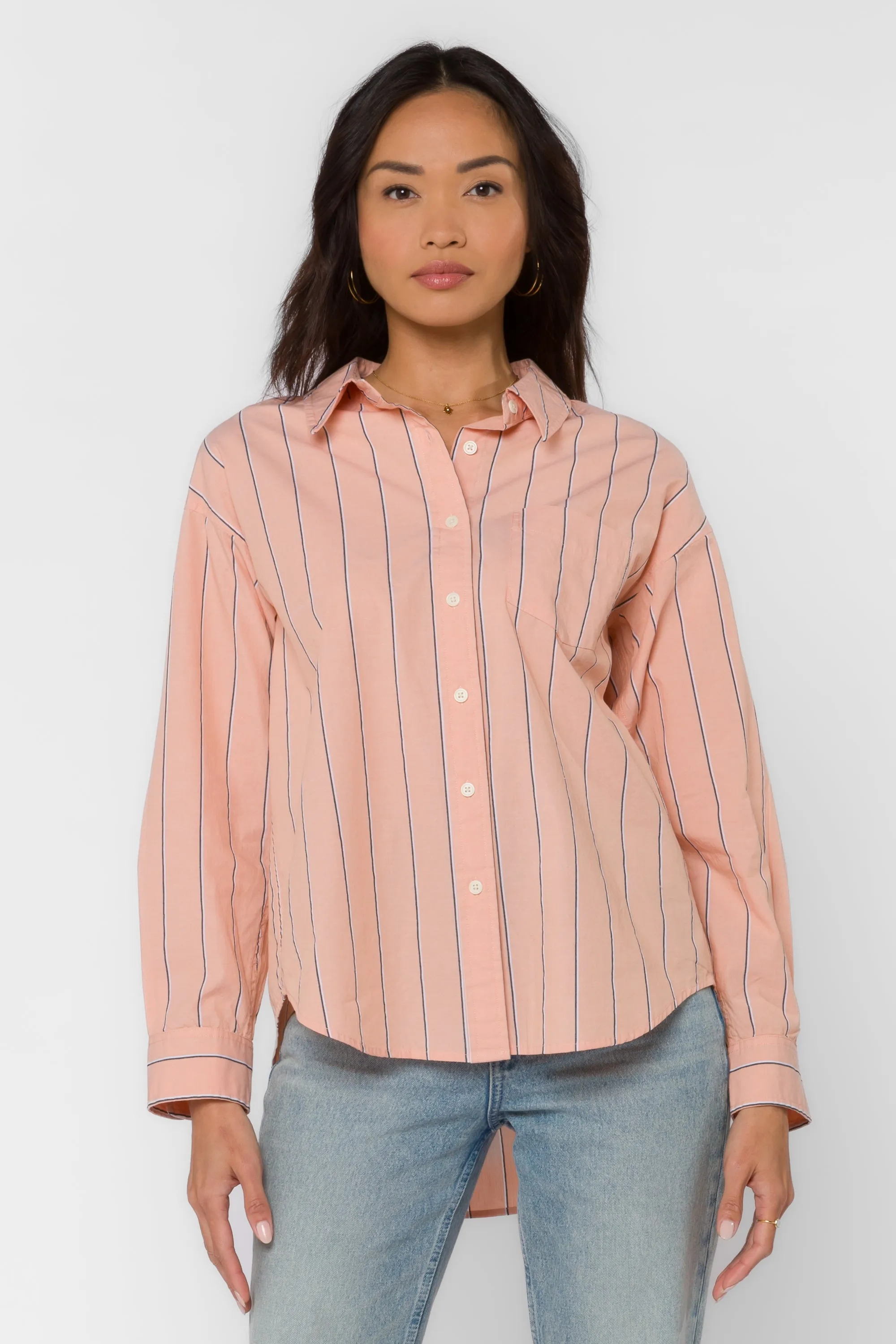 Randall Peach Stripe Shirt sold by Velvet Heart product image thumbnail 5